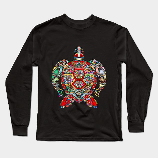 colorful turtle art Long Sleeve T-Shirt by creativeminds